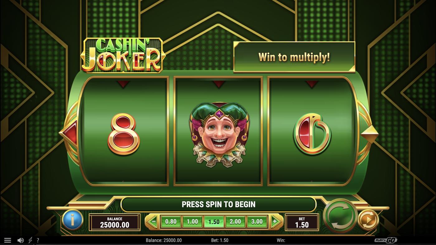 Cashin' Joker: image of main menu