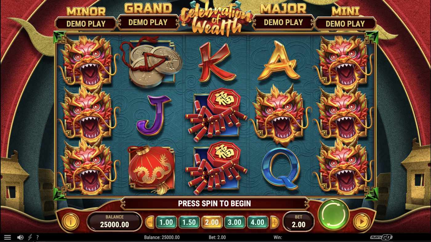 Celebration of Wealth: image of main menu