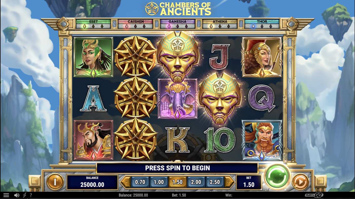 Chambers of Ancients: image of main menu