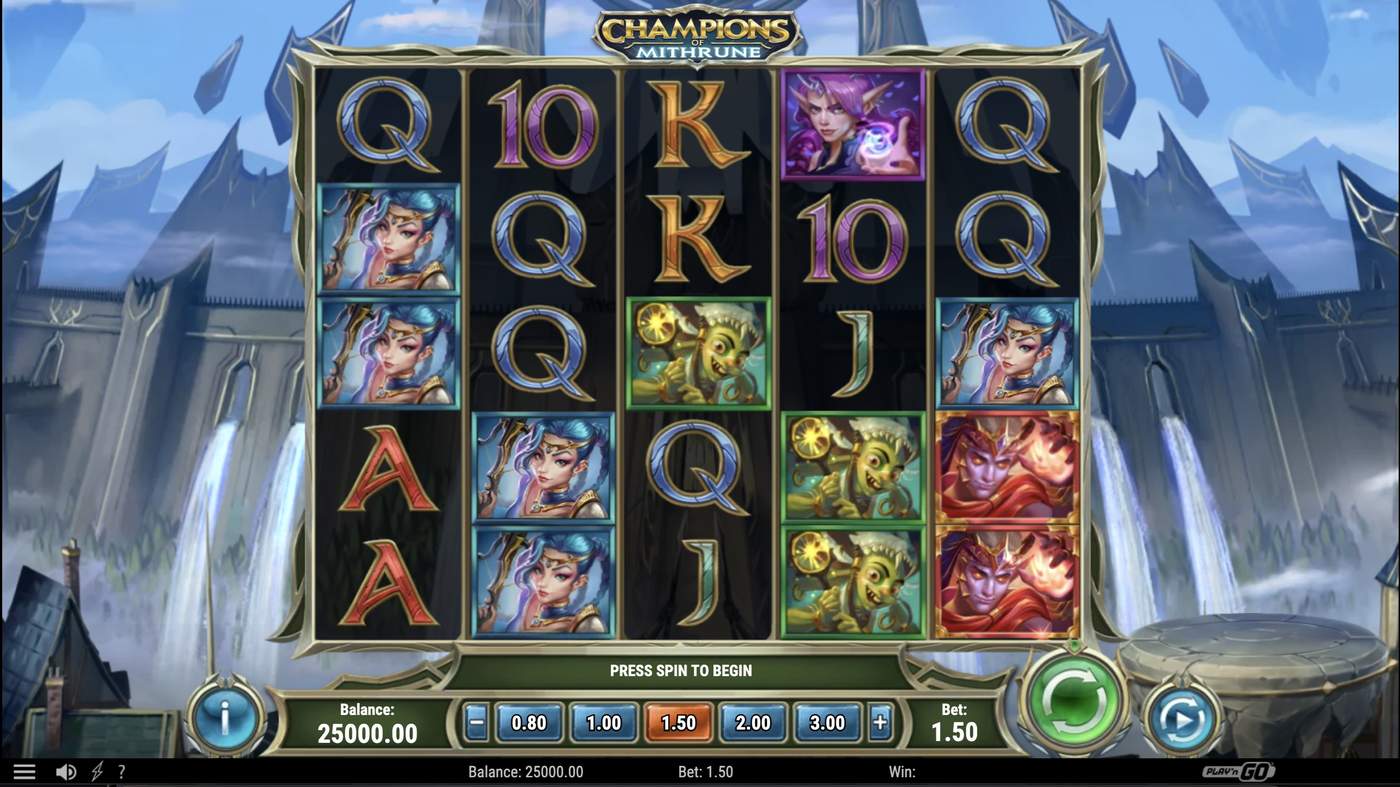 Champions of Mithrune: image of main menu