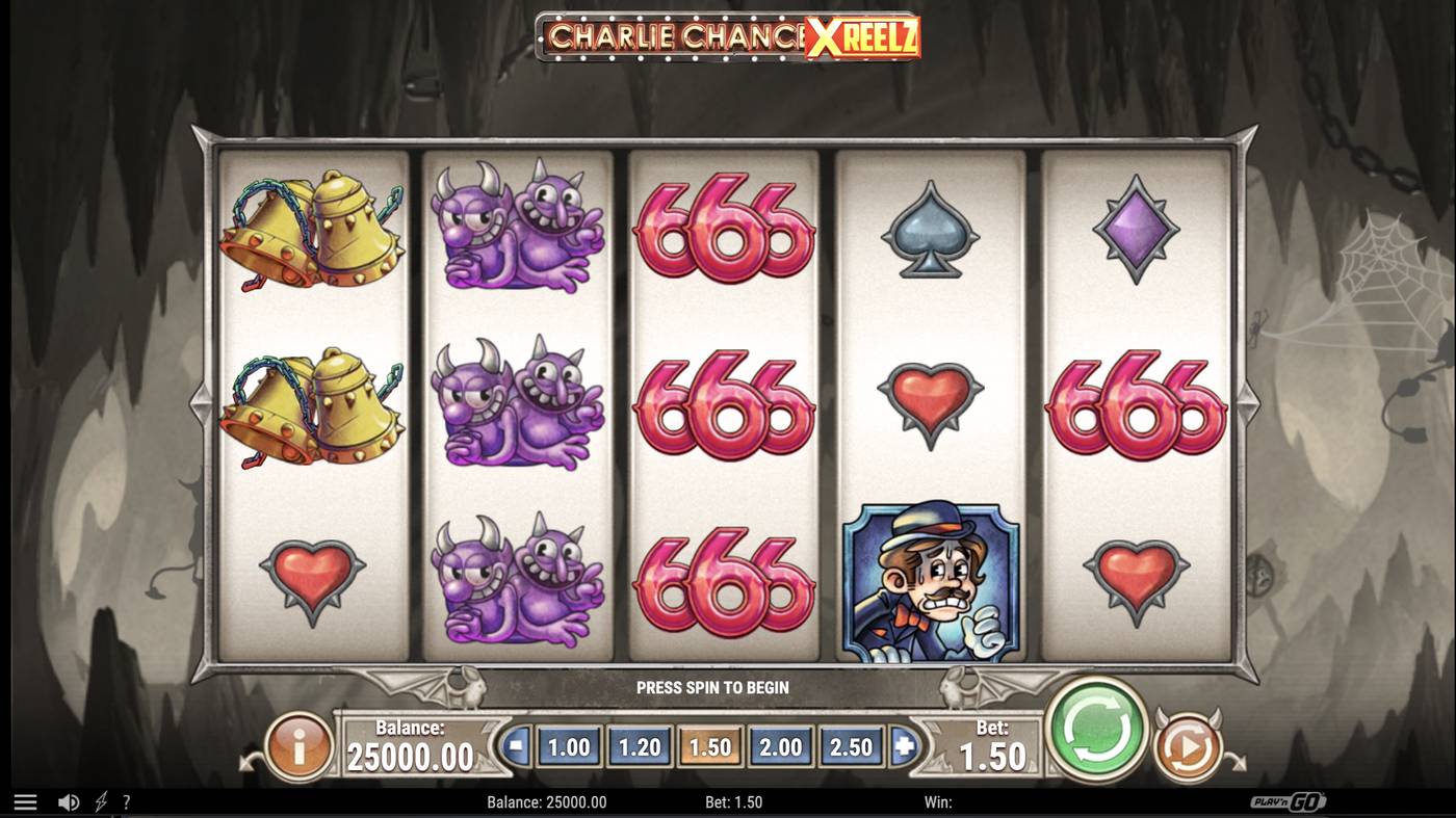 Charlie Chance XReelz: image of main menu