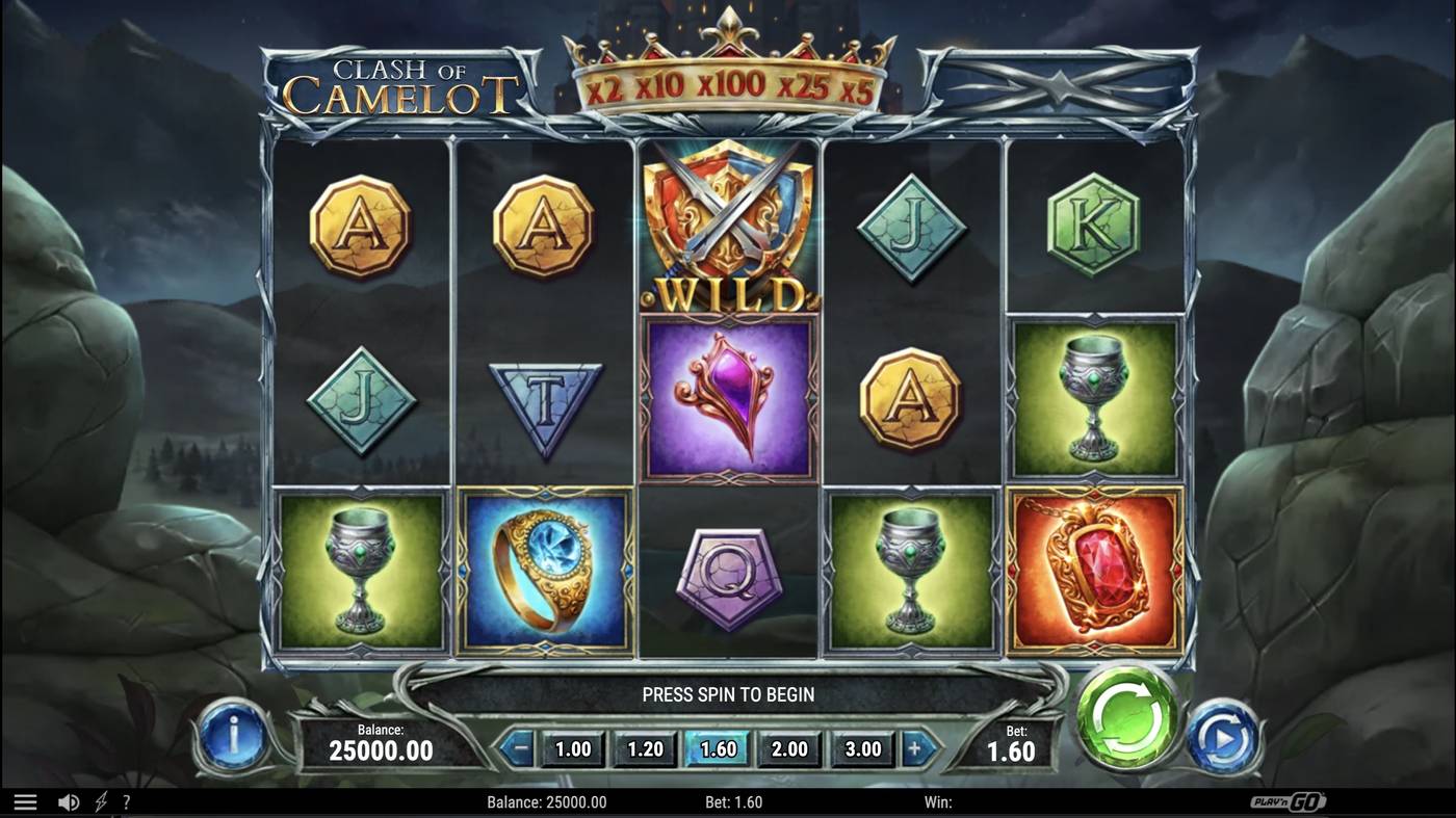 Clash of Camelot: image of main menu