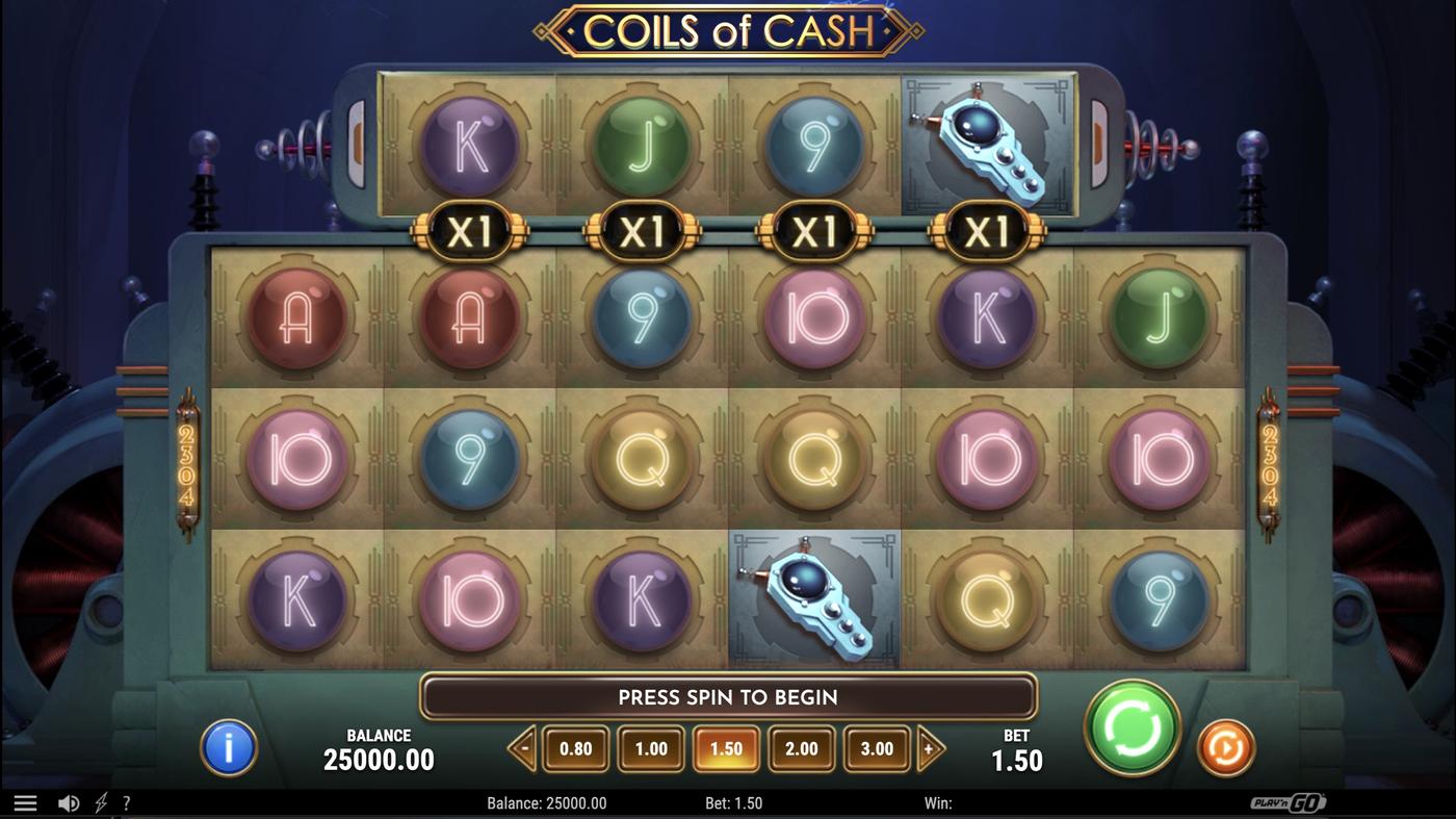 Coils of Cash: image of main menu