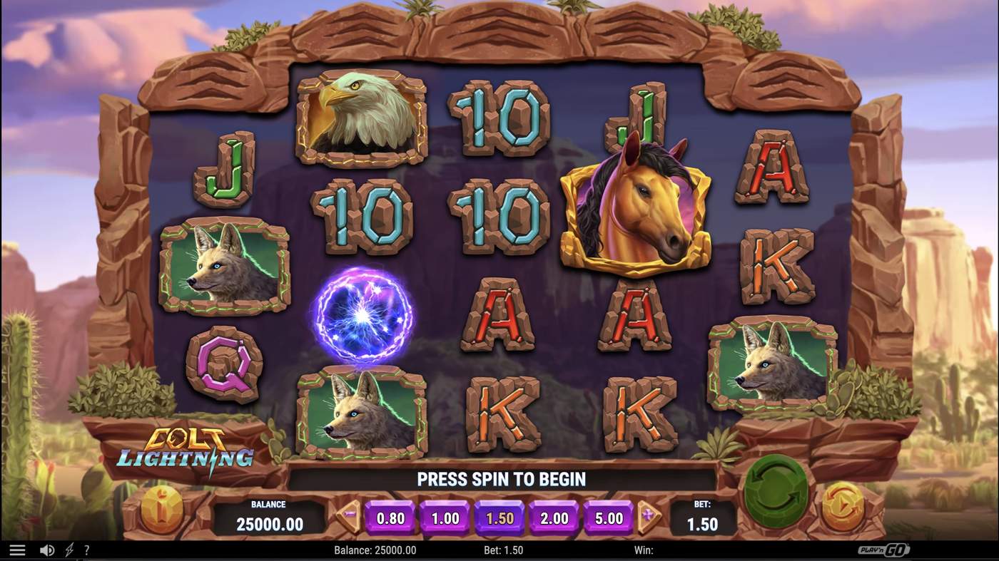 Colt Lightning: image of main menu