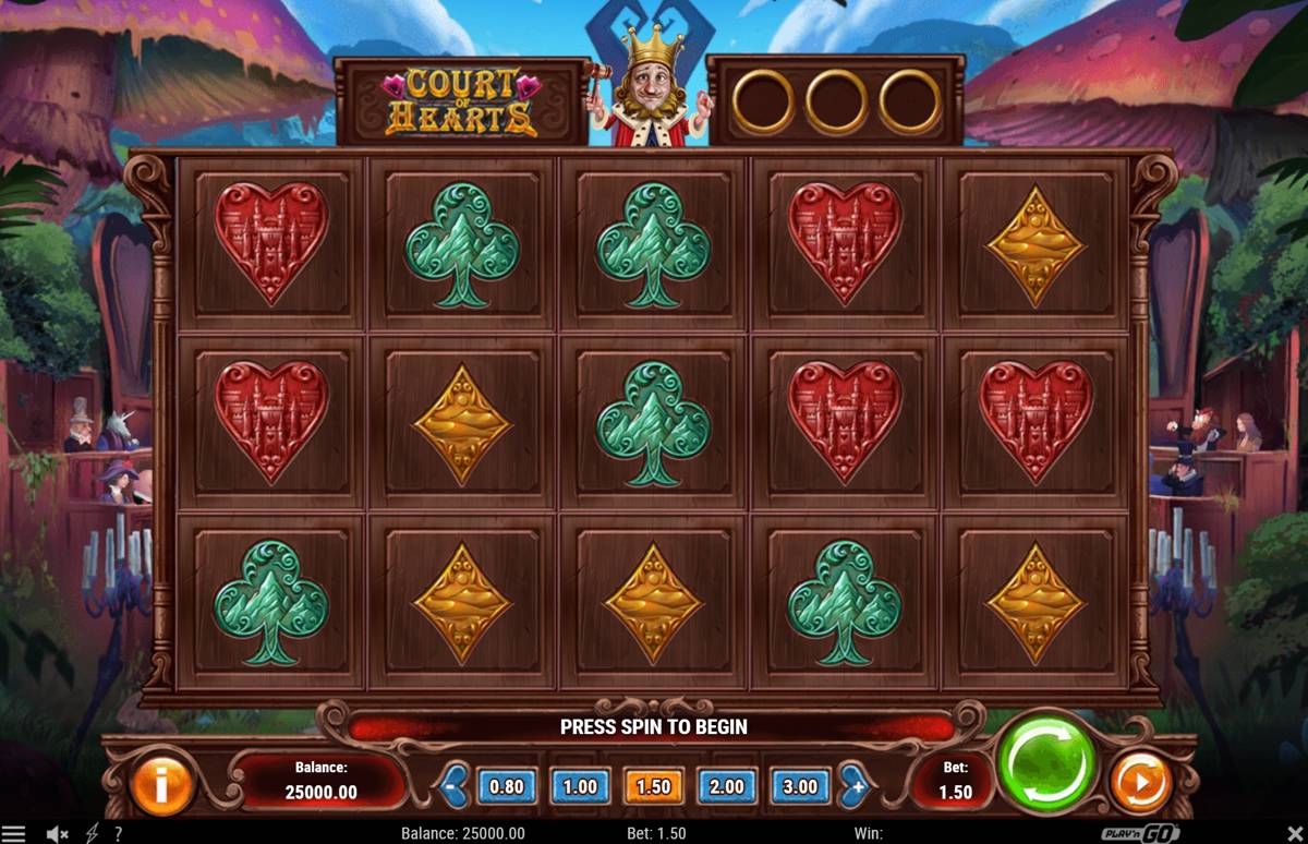 Court of Hearts: image of main menu