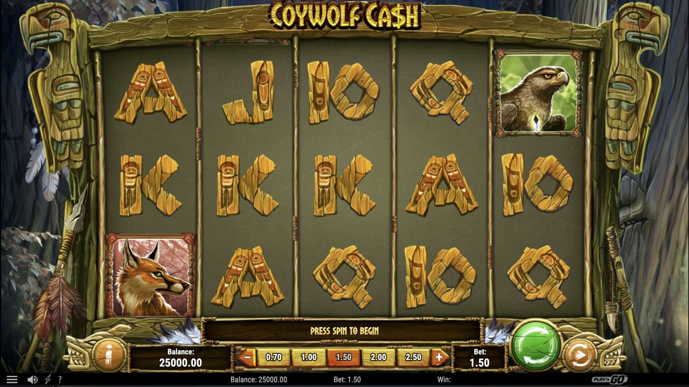 Coywolf Cash: image of main menu