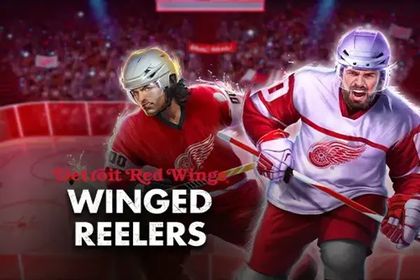 Detroit Red Wings Winged Reelers Online Slot Logo