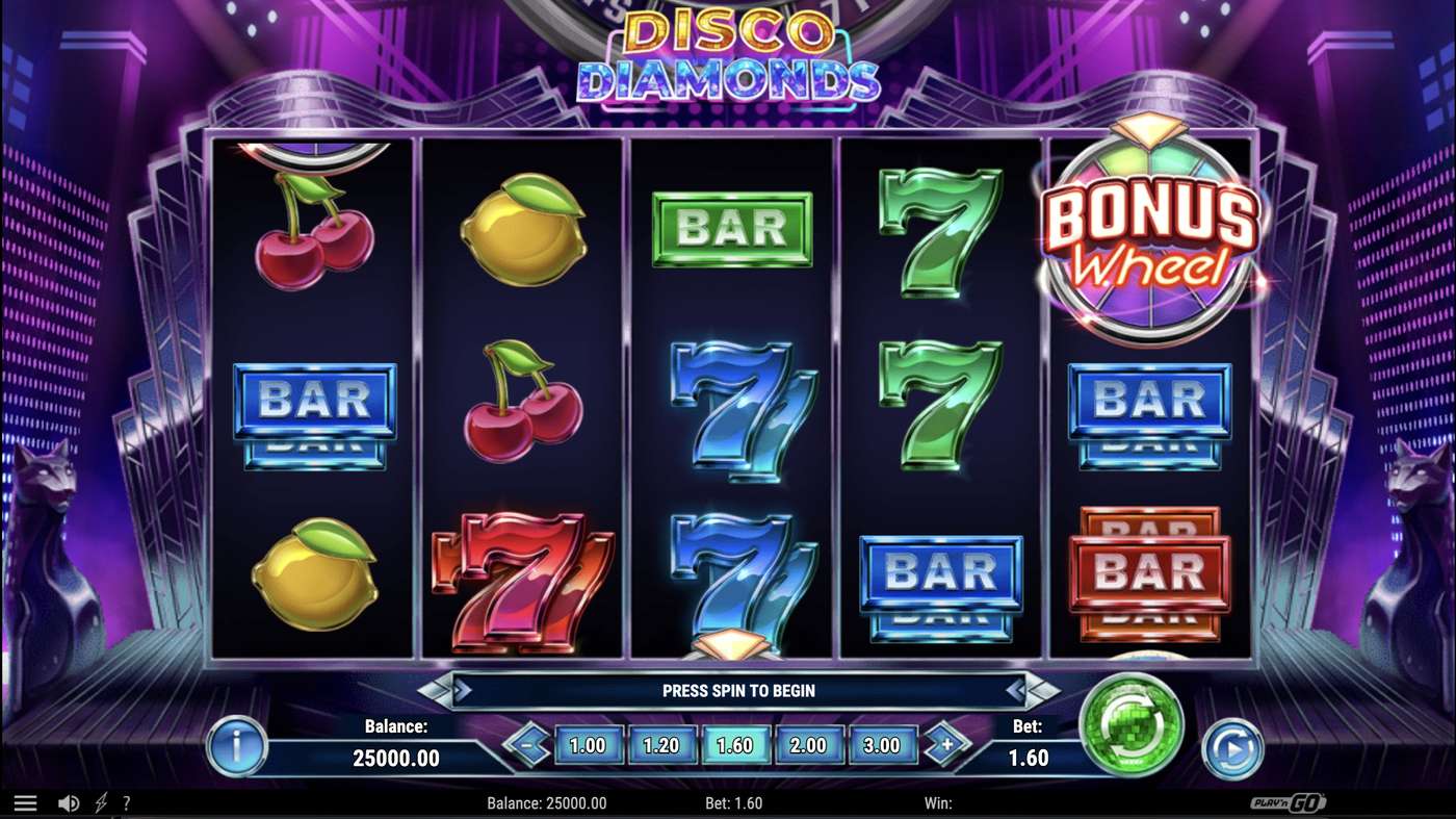 Disco Diamonds: image of main menu