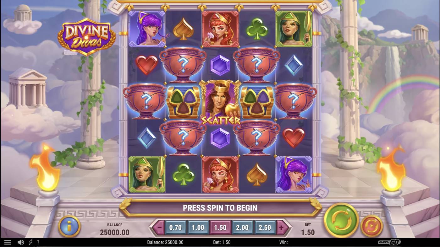 Divine Divas: image of main menu