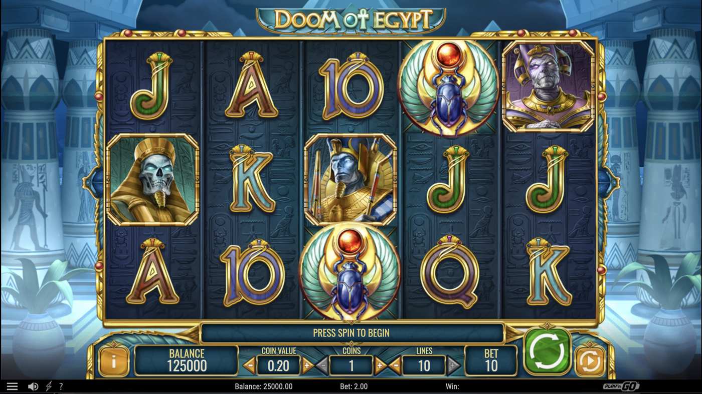 Doom of Egypt: image of main menu