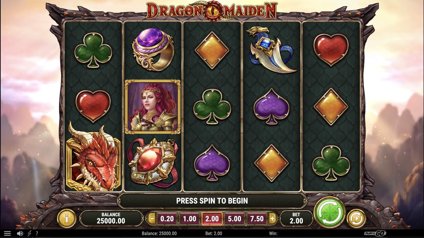 Dragon Maiden: image of main menu