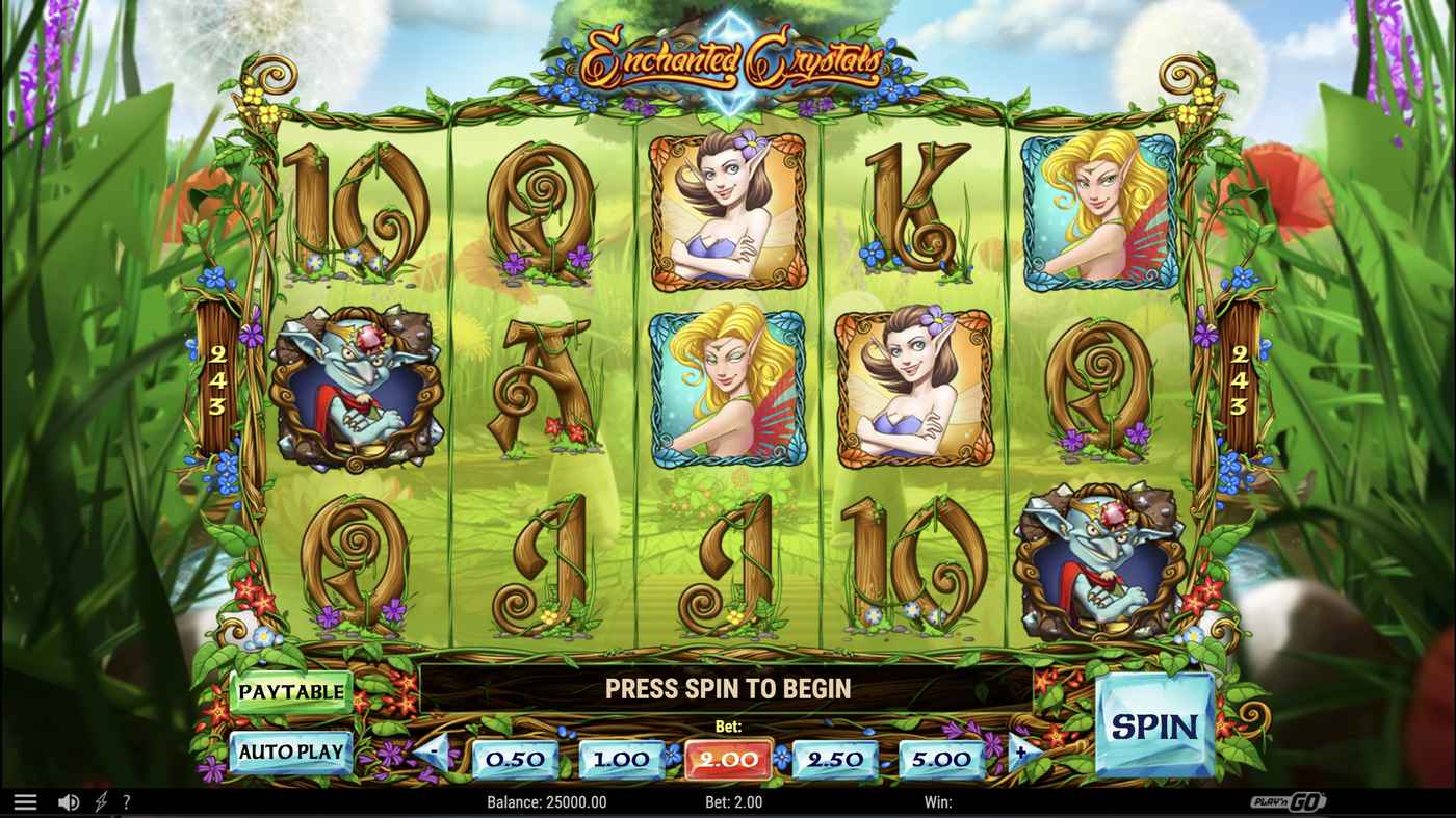 Enchanted Crystals: image of main menu