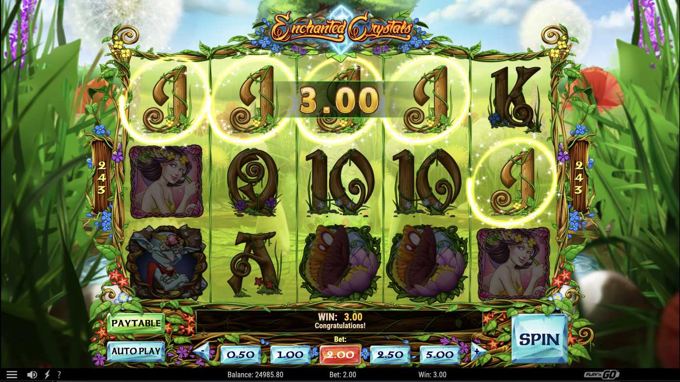 Enchanted Crystals: image of winning