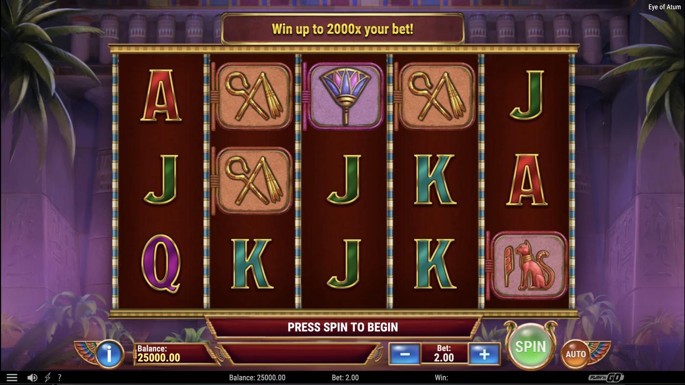 Eye of Atum: image of main menu