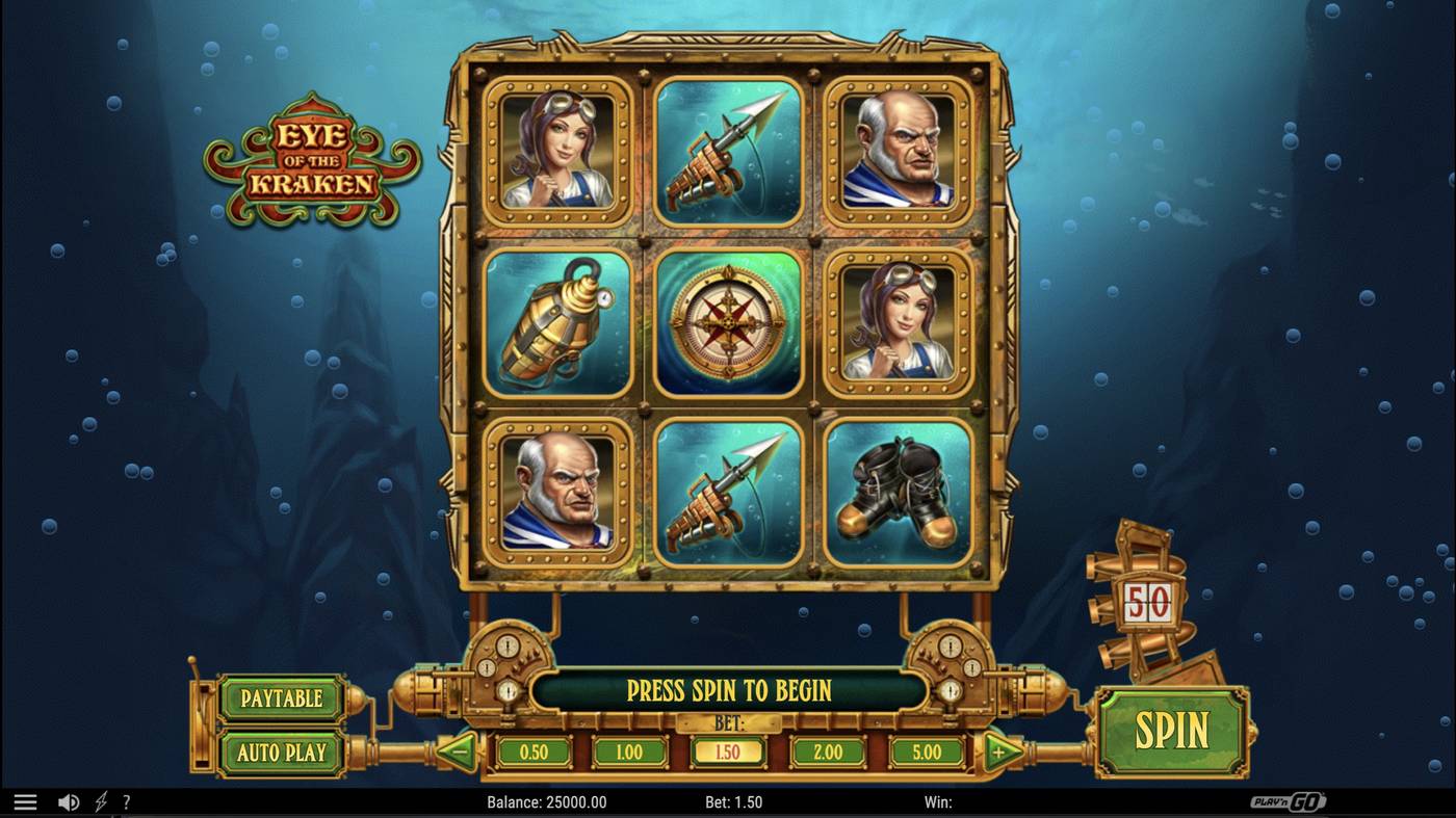 Eye of the Kraken: image of main menu