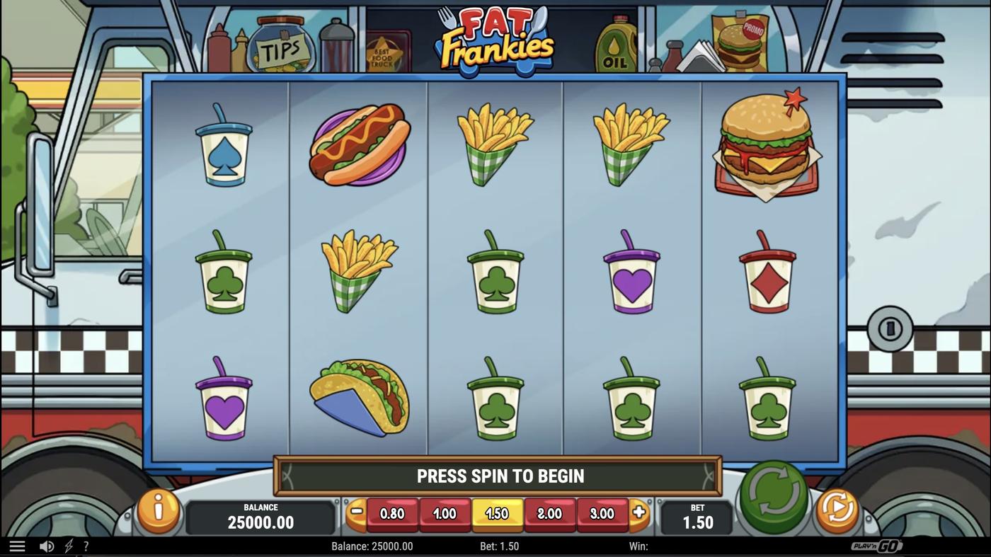 Fat Frankies: image of main menu