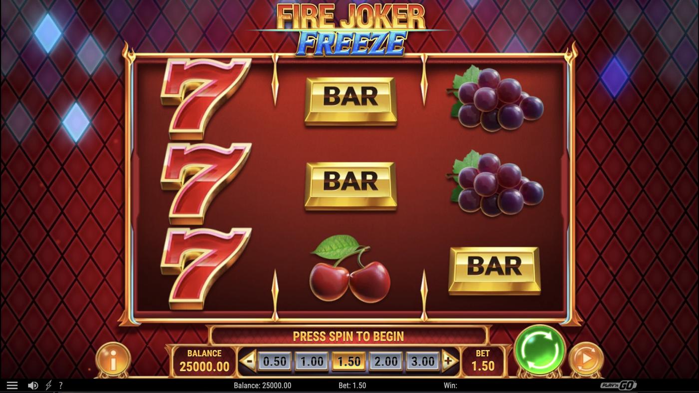 Fire Joker Freeze: image of main menu