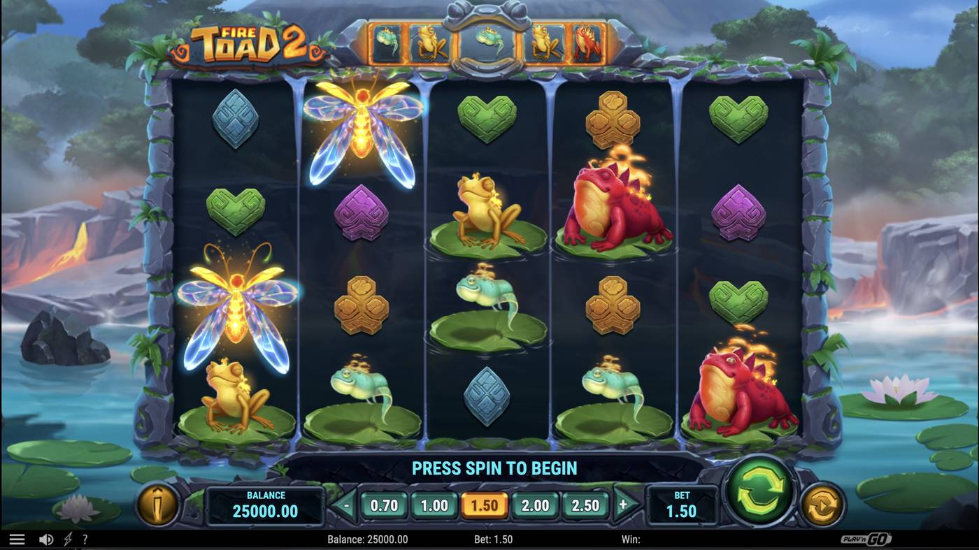 Fire Toad 2: image of main menu