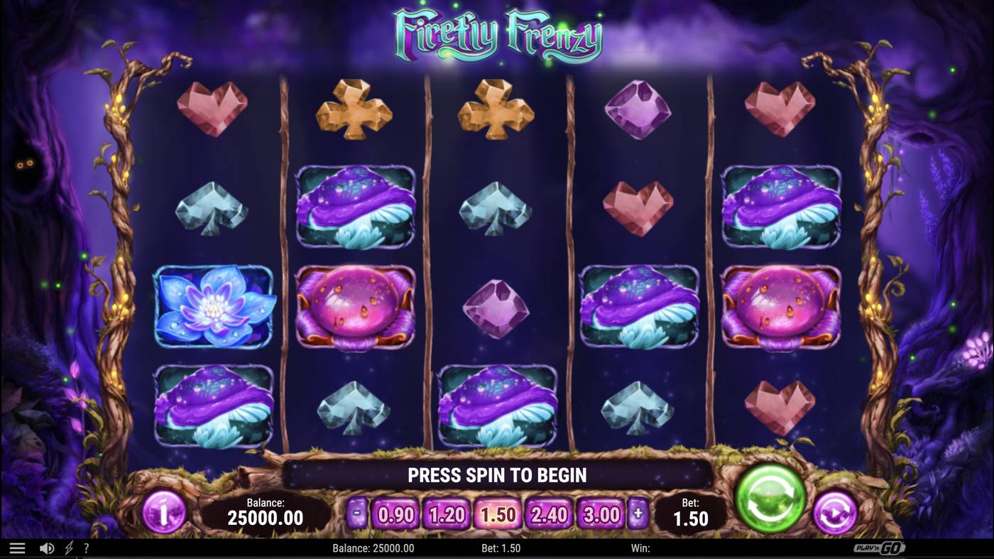 Firefly Frenzy: image of main menu