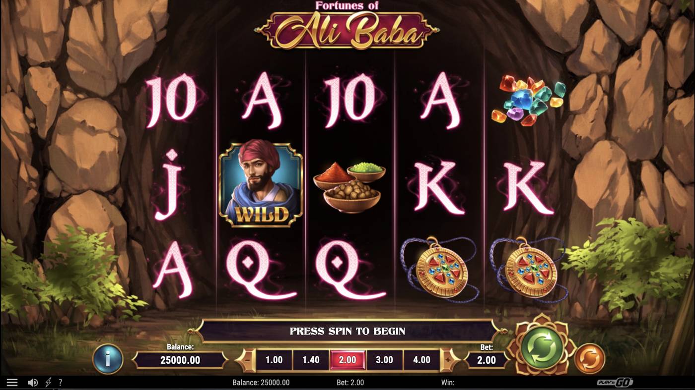 Fortunes of Ali Baba: image of main menu