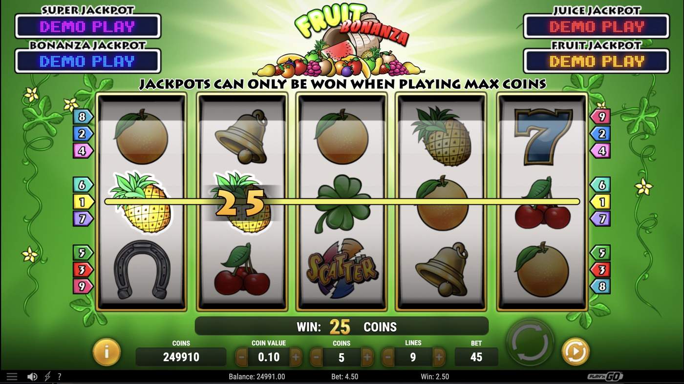 Fruit Bonanza: image of winning