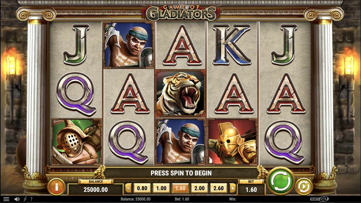 Game of Gladiators: image of main menu