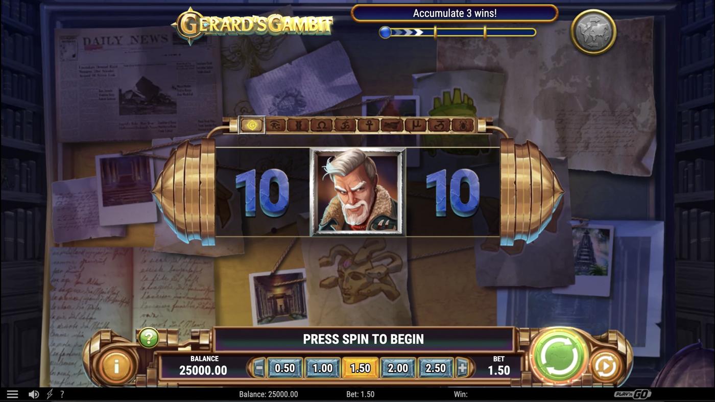 Gerard's Gambit: image of main menu