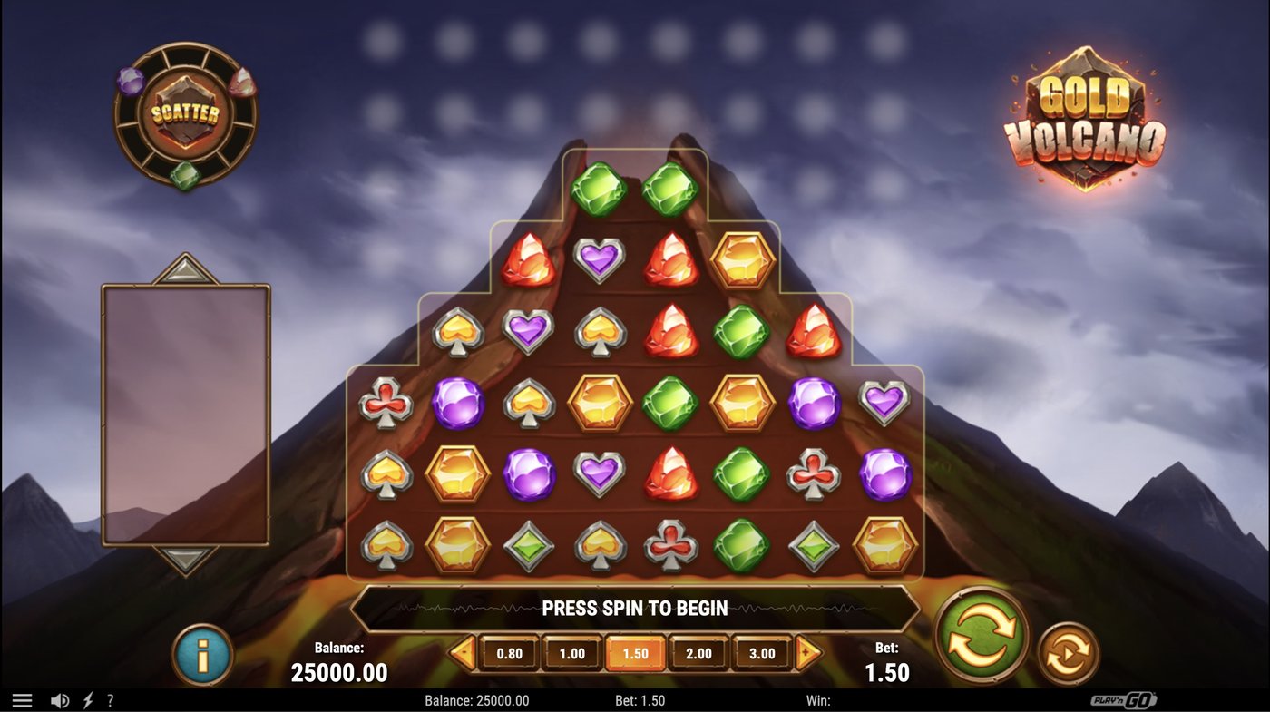 Gold Volcano: image of main menu