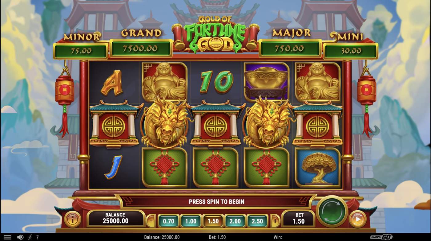 Gold of Fortune God: image of main menu