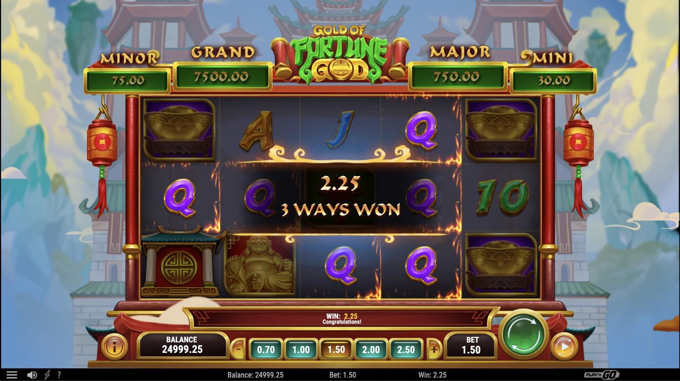 Gold of Fortune God: image of winning