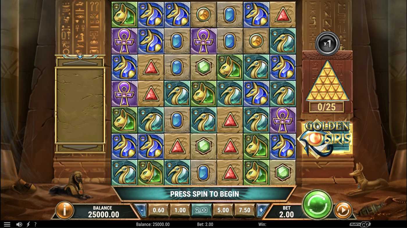 Golden Osiris: image of main menu