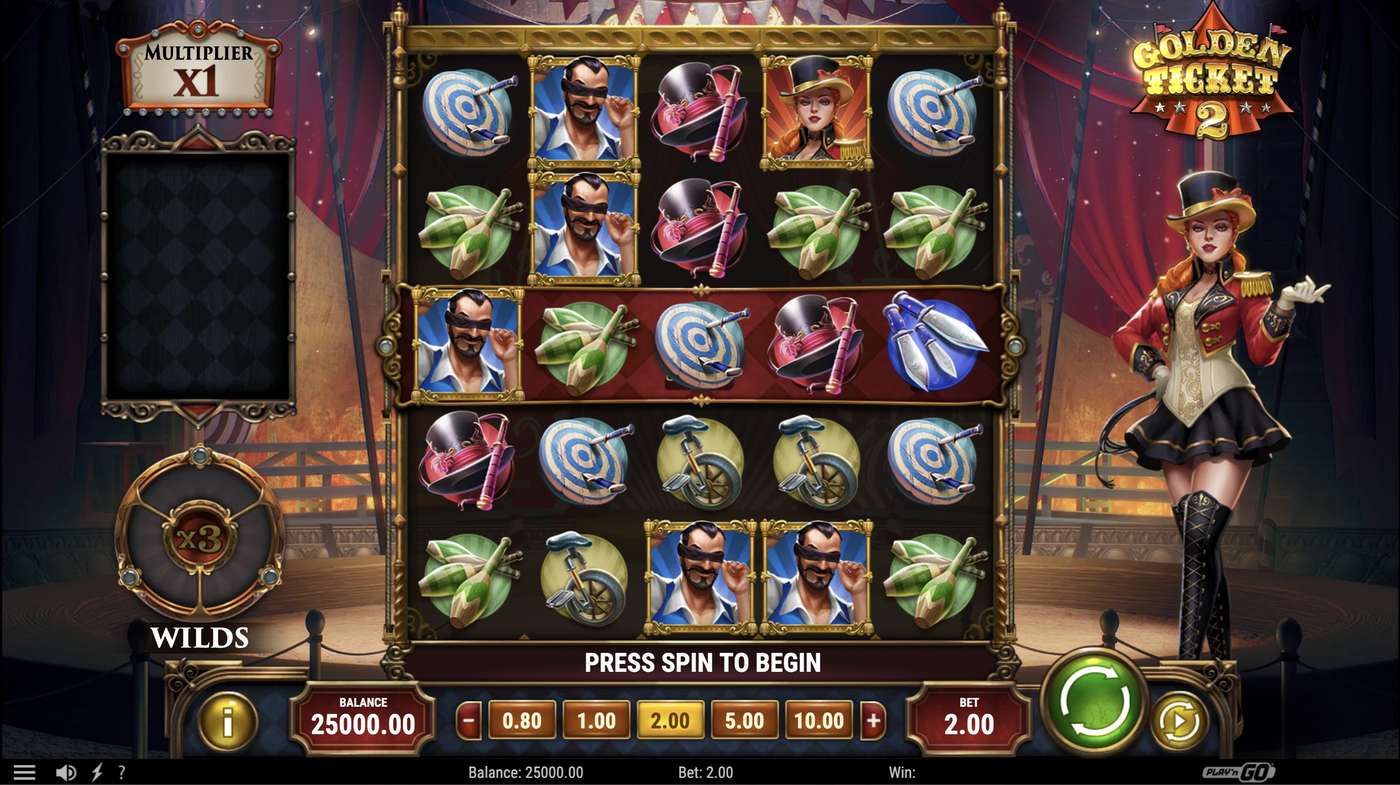 Golden Ticket 2: image of main menu