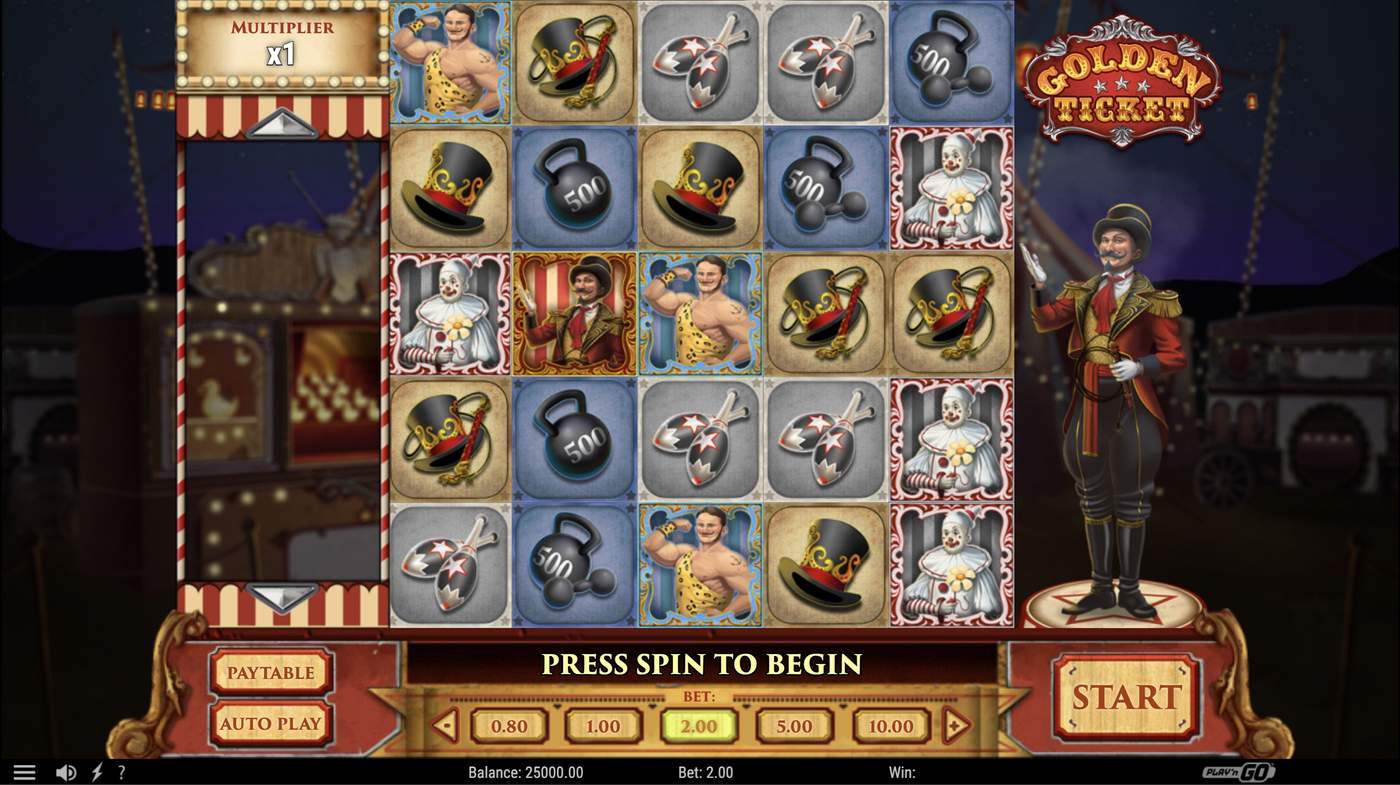 Golden Ticket: image of main menu