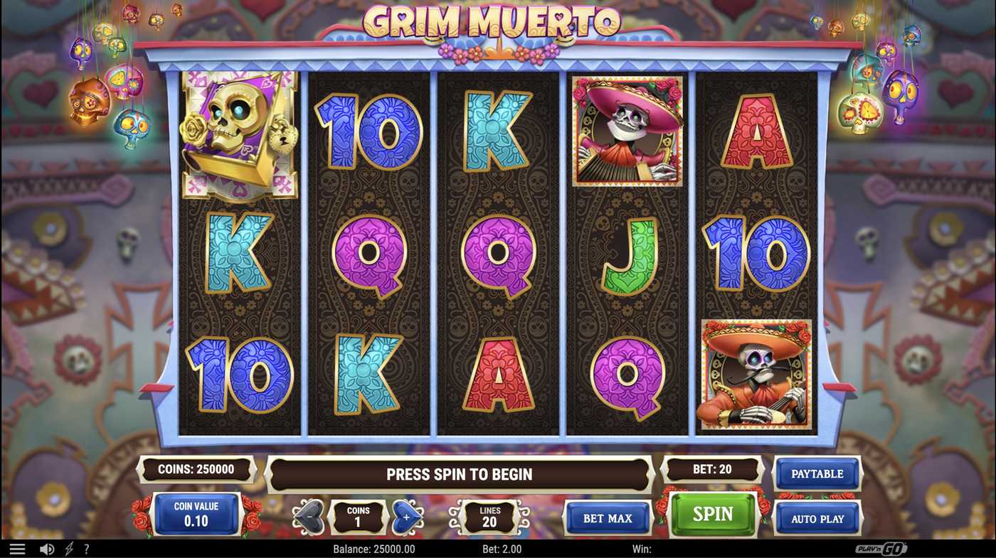 Grim Muerto: image of main menu