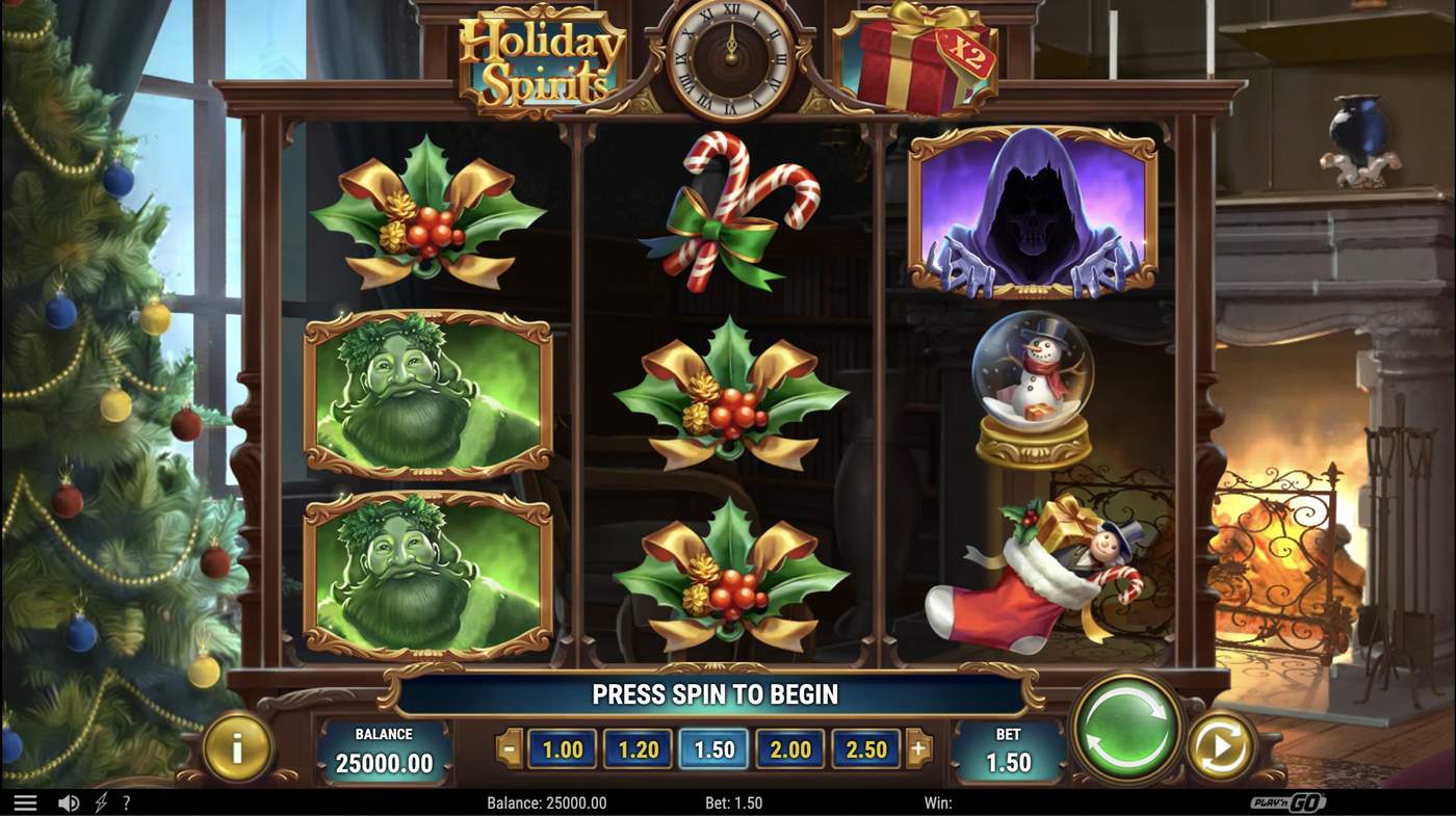Holiday Spirits: image of main menu