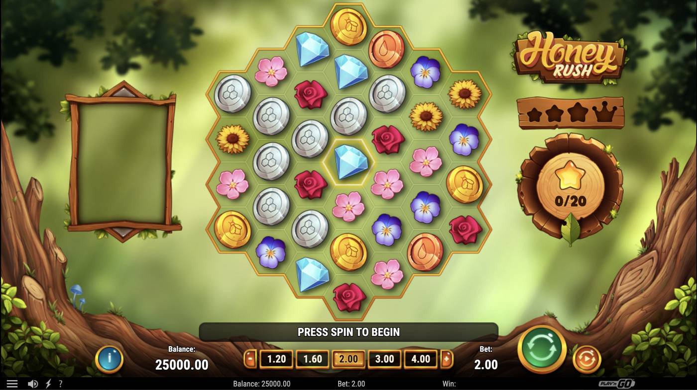 Honey Rush: image of main menu