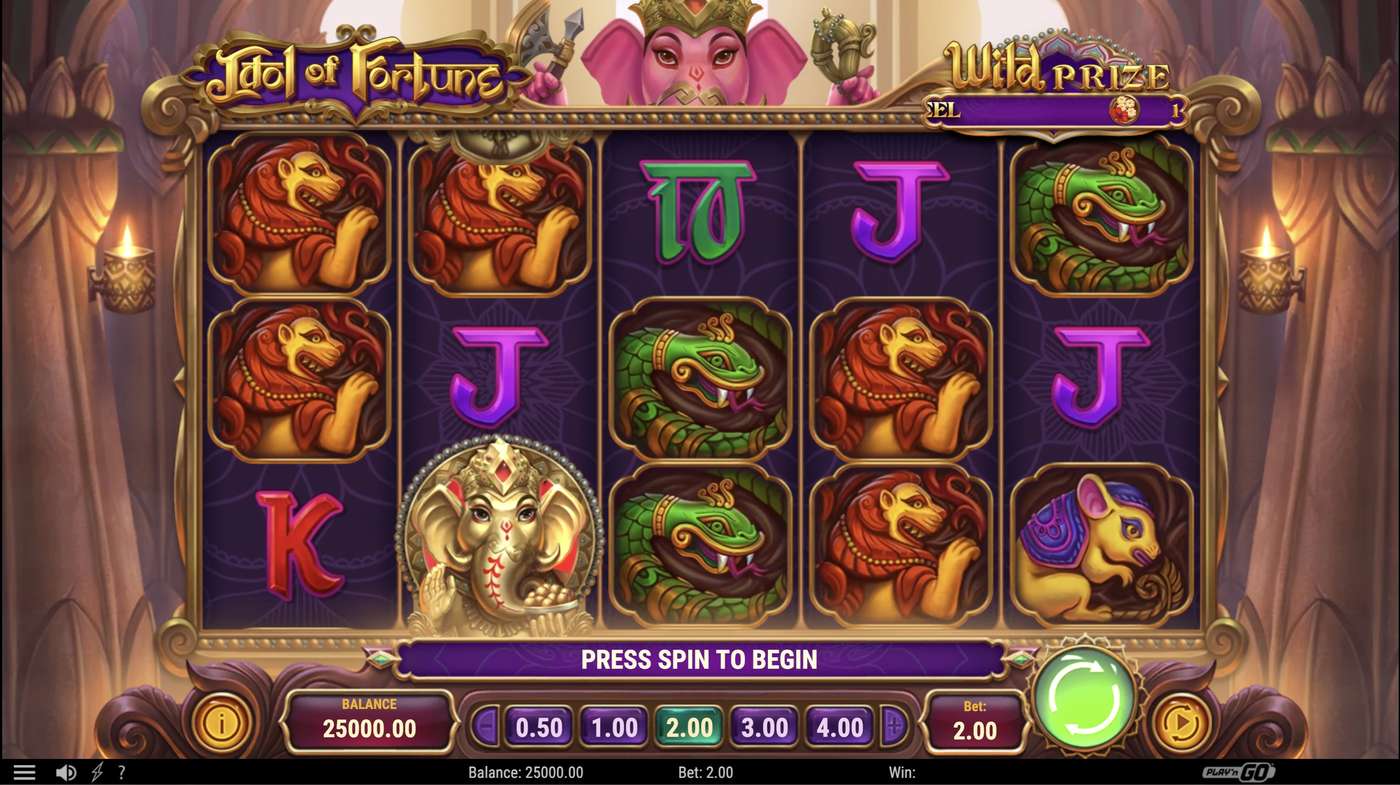 Idol of Fortune: image of main menu