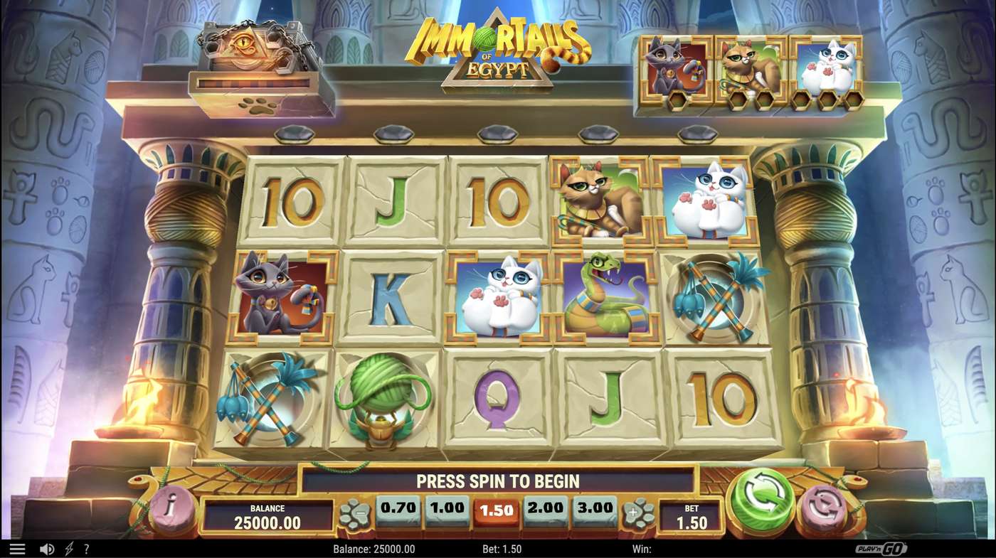 ImmorTails of Egypt: image of main menu