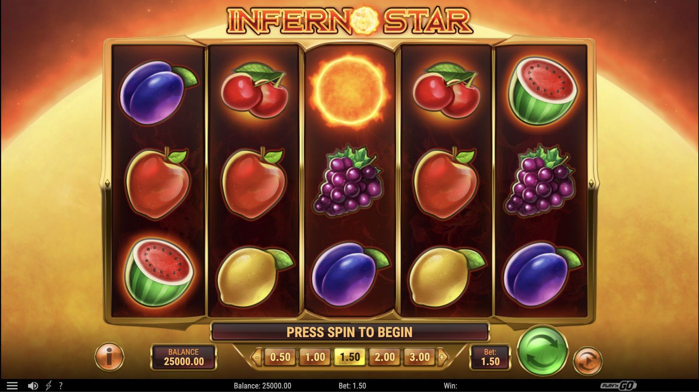 Inferno Star: image of main menu