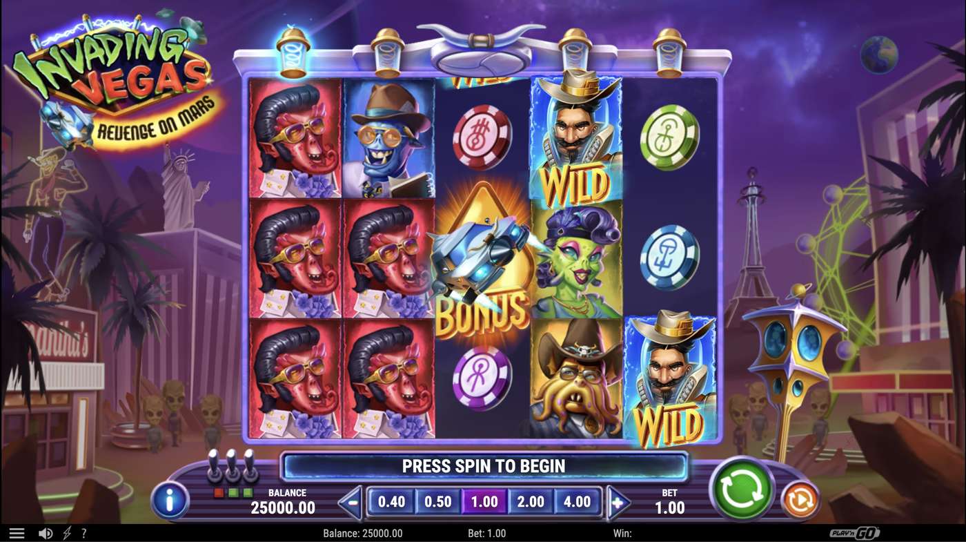 Invading Vegas Revenge on Mars: image of main menu