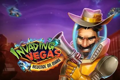 Invading Vegas Revenge on Mars Online Slot Logo