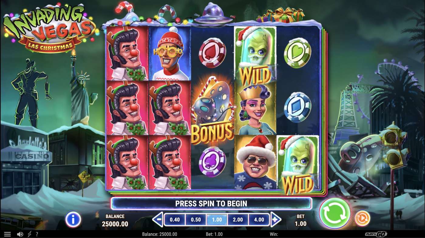 Invading Vegas: Las Christmas: image of main menu