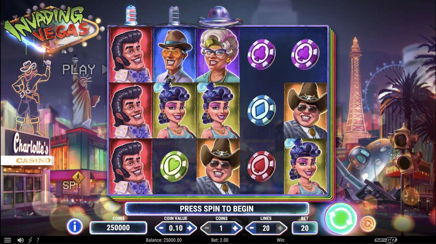 Invading Vegas: image of main menu