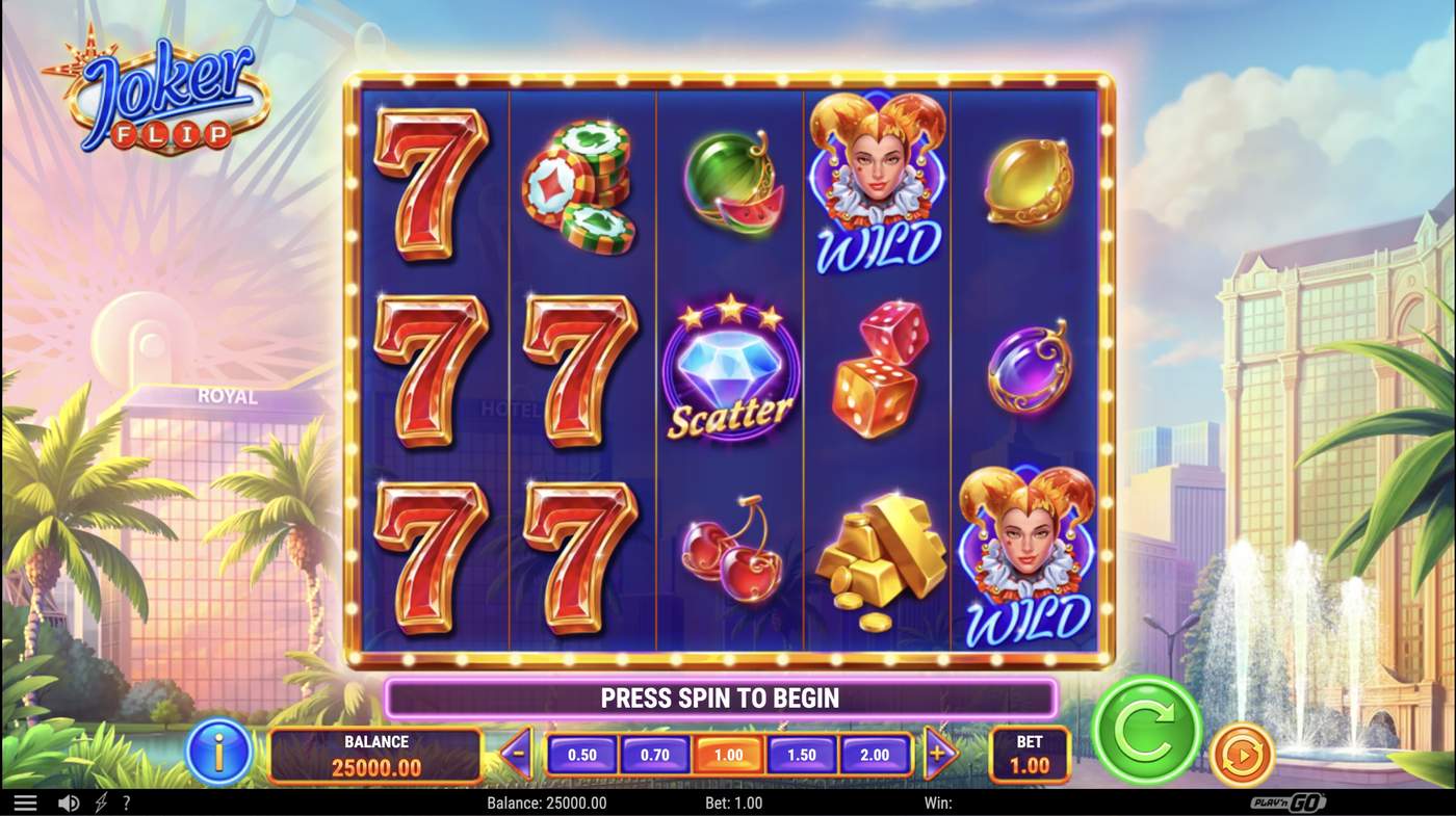 Joker Flip: image of main menu