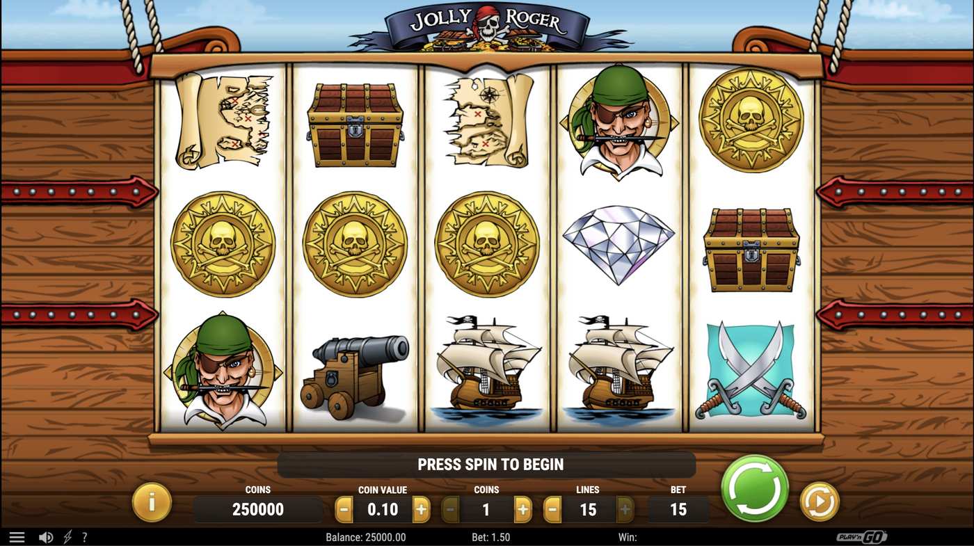 Jolly Roger: image of main menu