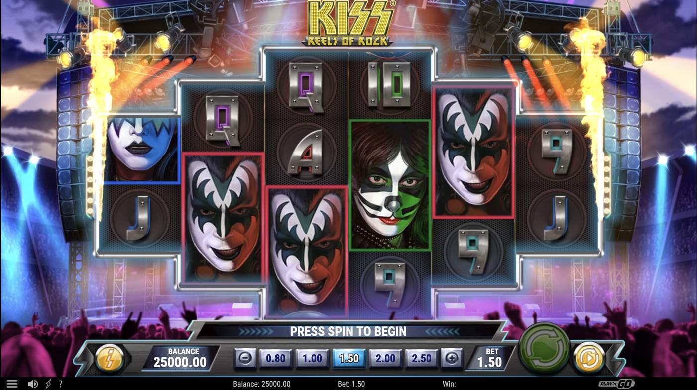 Kiss Reels of Rock: image of main menu