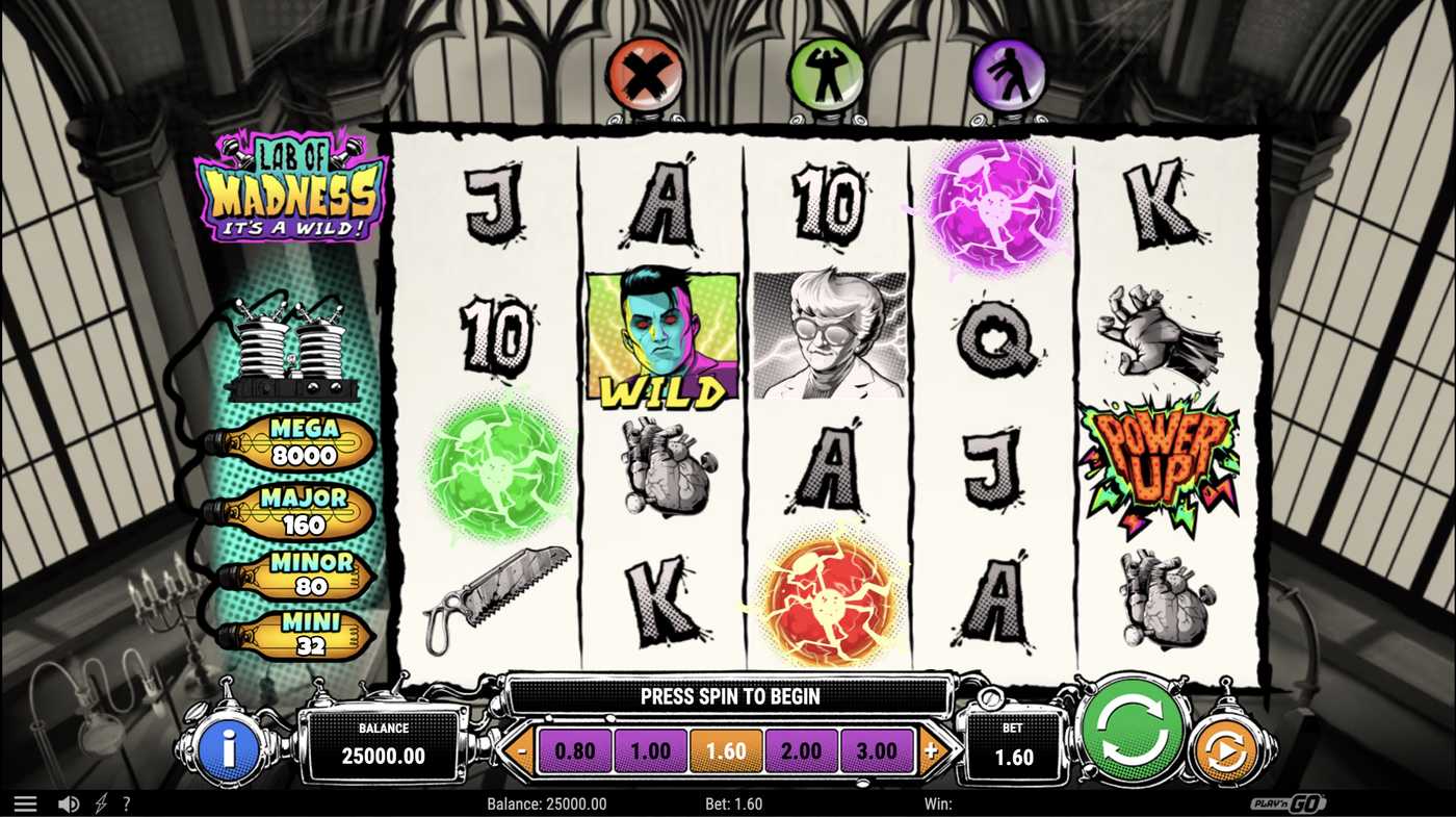 Lab of Madness It's A-Wild!: image of main menu