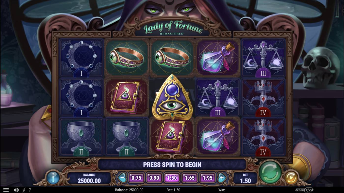 Lady of Fortune Remastered: image of main menu