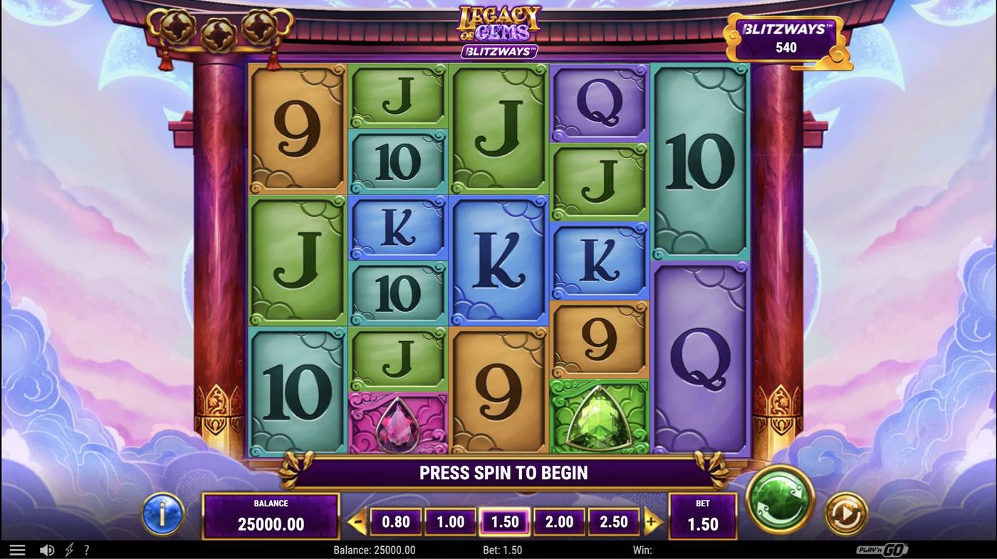 Legacy of Gems Blitzways: image of main menu