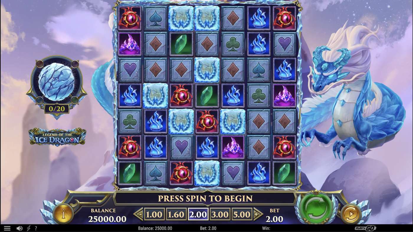 Legend of the Ice Dragon: image of main menu
